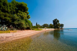 beach line just in front of the villa