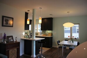 Kitchen and dining area