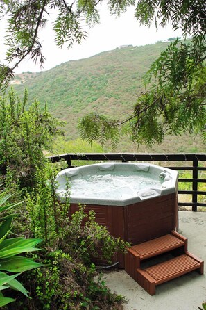 Soak night and day in your private hottub