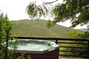 Private jetted hottub with panoramic view