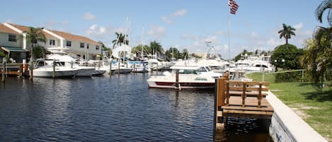 View from the private dock