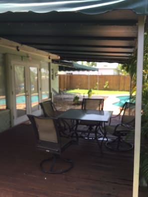 Covered Wood Deck