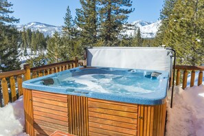 8 person, professionally serviced hot tub on upper deck with amazing views!