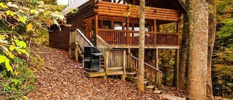 Nestled in the woods between Gatlinburg and Pigeon Forge and minutes to either