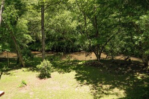 Firepit and creek view