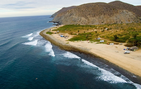 Pescadero Palace sets in front of one of the best surf breaks in Baja California