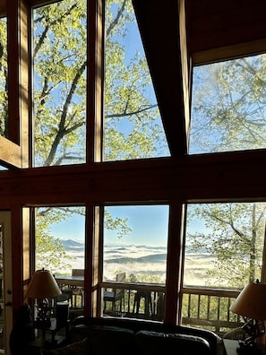 View above the Clouds from the sofa in the living room!