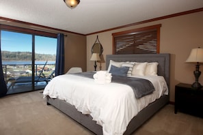 The master suite is cozy and inviting