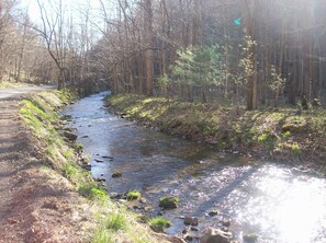 The creek that runs from the  spring from the fish hatchery to Upper Tract.