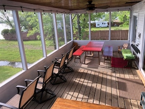 Great enclosed patio!