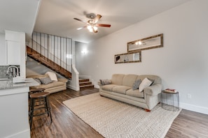 Open light and bright comfortable living room 