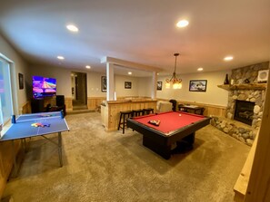 Game Room: looking from the hall (bedroom 6 on far end of game room)