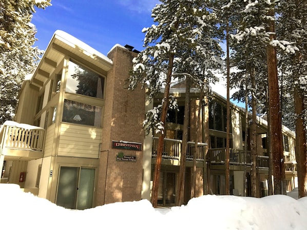 Deck on 2nd floor and walk-out patio on 1st floor from master bedroom