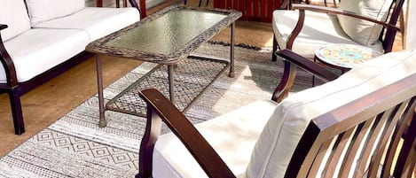 300 square foot screened patio. Great for dinner outside or just relaxing.