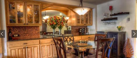 Dining area and table