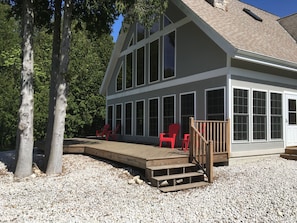 Now a paved walkway to deck and front door