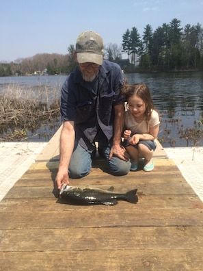 Bass Caught in the spring off the back dock!