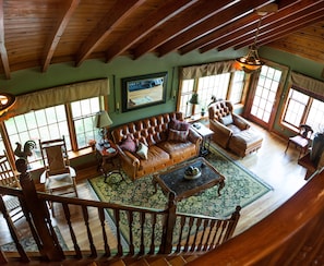 Upstairs view of the great room.