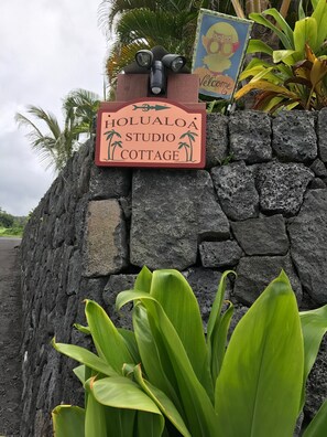 Cottage Sign at entry of private driveway