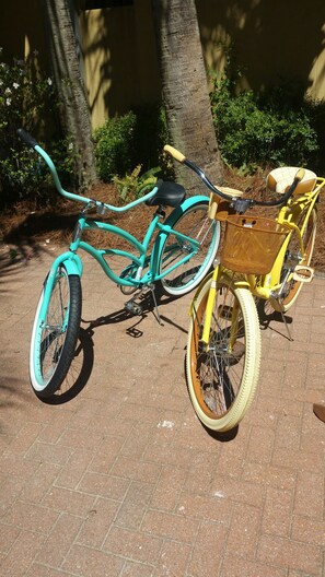 Retro beach bikes