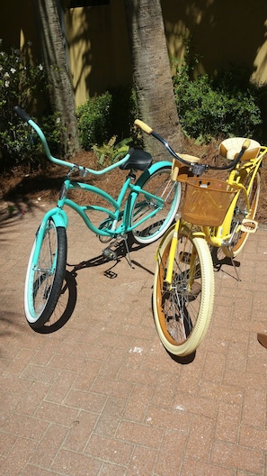 Retro beach bikes