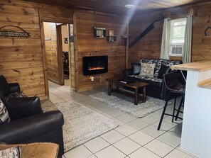 Living room with sleeper queen sofa 