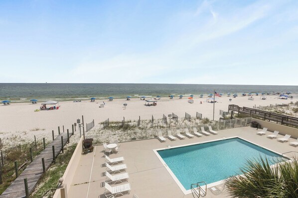 Gorgeous Beach and Gulf view from our balcony!