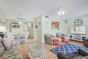 Quaint Dining Area with kitchen adjacent.