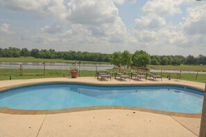 Swimming pool overlooking the pond