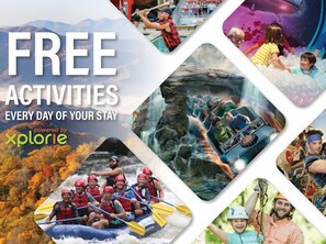 
Dollywood, Splash Country, Dolly Stampede, Pirates Voyage, See description