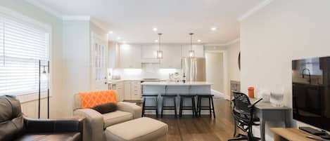 Modern High-End Open Living & Kitchen Design