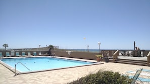 Beachfront pool overlooking the gulf