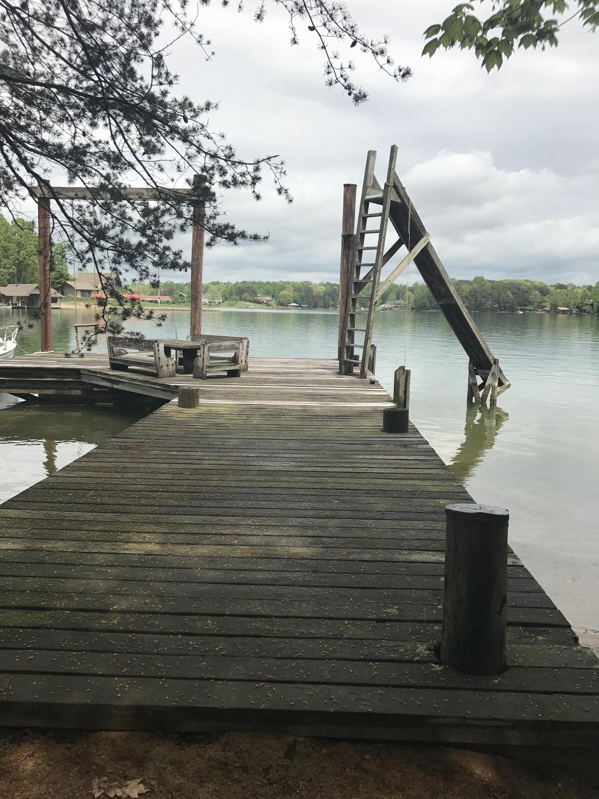 Unique Historical log cabin with private beach and 300 ft. of waterfrontage.