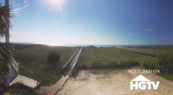 Vista a la playa o el mar