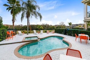 Large pool deck