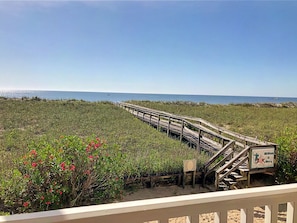 Beautiful and peaceful view.  Our porch is shaded in the afternoon!