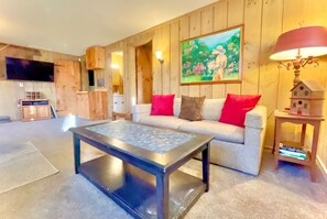 A second living room with pull out couch