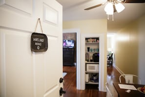 Private 2 BR, 1BA plus shower room, hospitality center w/dining for 4 people. 
