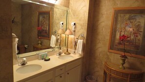 Master bath dual sinks