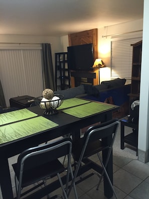 View to living room from high top