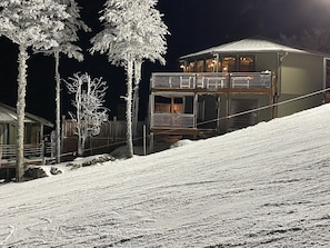 Slope side of our home.