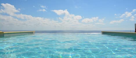 View from within the pool