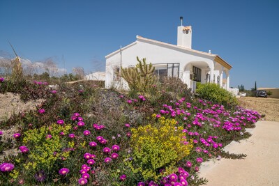 Splendid, espaciosa villa de vacaciones español estilo con vistas a la montaña