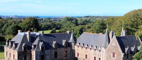 Vue aérienne. La mer à vol d'oiseau