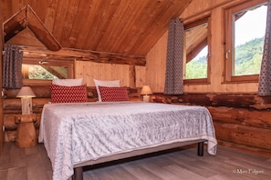 Chambre Chalet en rondin bois Vosges