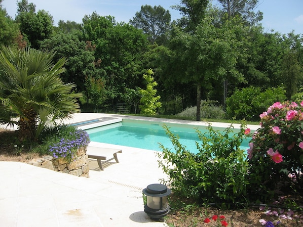 View of the swimming pool from the bedroom