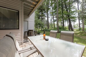 You'll love the views and privacy while enjoying drinks or a meal on your deck!