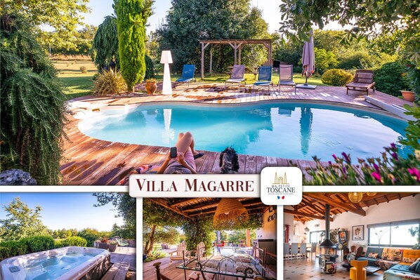 Heated swimming pool - SPA - Terrace with solarium - 9000 m² of parkland - Air conditioning - 3 spacious bedrooms - 2 bathrooms - Fully equipped kitchen - Games room.