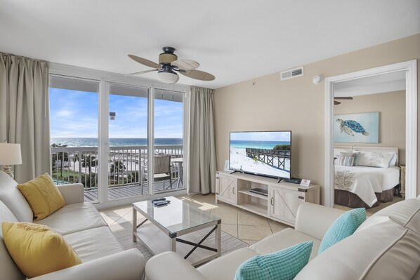 Living room and the view