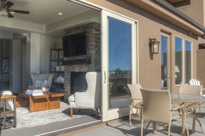Private Patio facing East to capture the morning sun and evening shade.